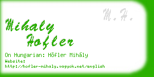 mihaly hofler business card